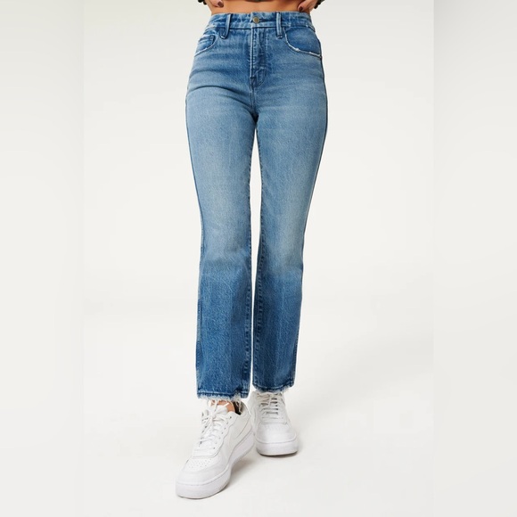 Good American Jeans, Good Curve High Waist Straight Leg Jeans, sz 30/10 - Picture 1 of 4